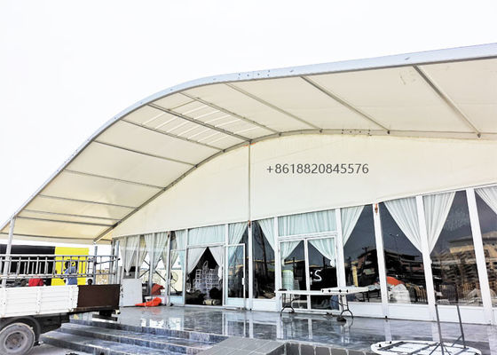 kualitas Tenda Acara Pernikahan Kaca Lipit 40x60 Tahan Air Mewah pabrik